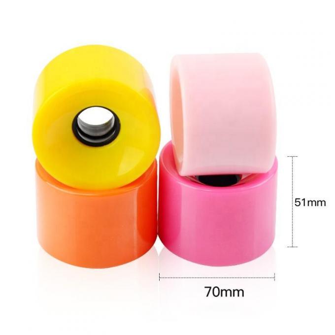 Ruote da skateboard in PU a colori multipli da 70 mm Alta durata Leggera 1