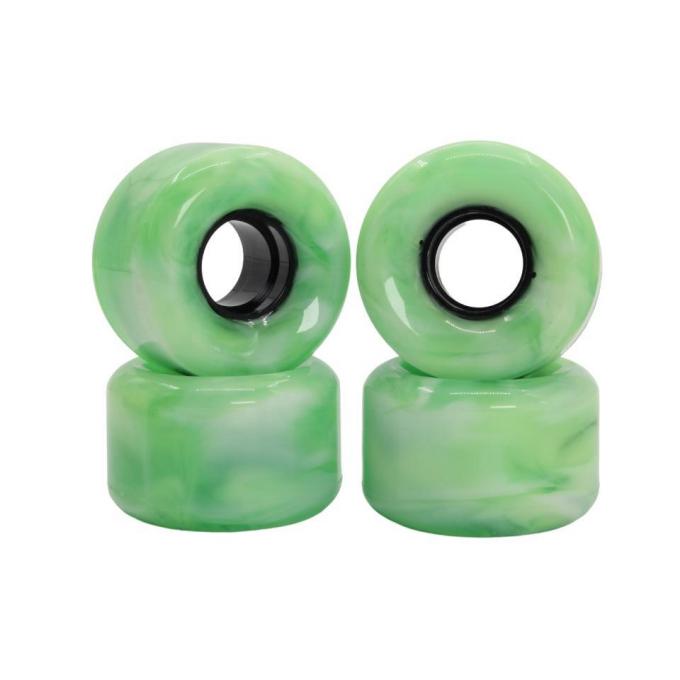 Personalizzazione Ruote di skateboard in PU verde 50MM-59MM Ruote di longboard in discesa 1