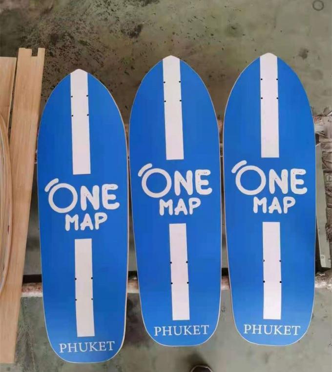 Maple Mixed Fiberglass Surf Skateboard Deck Personalizzabile 780*245MM 0